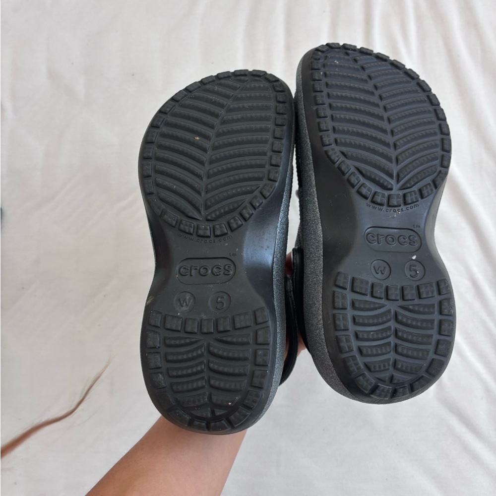 Crocs Glitter Silver Platform - image 3